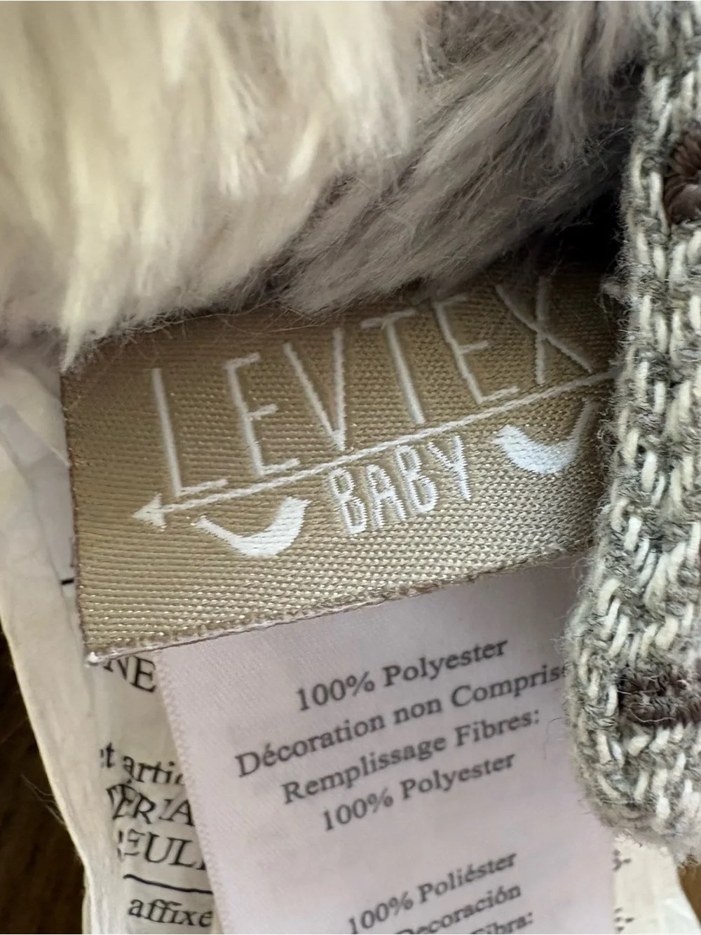 Levtex Baby Plush Owl Decorative Pillow - Gray & Cream. INV25/574